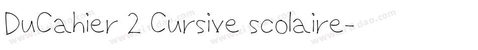 DuCahier 2 Cursive scolaire字体转换